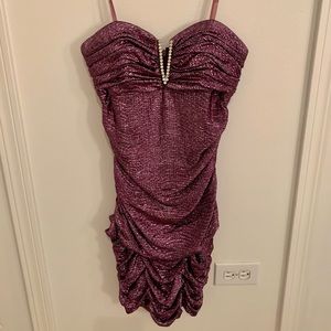 Purple Strapless Dress (XS)